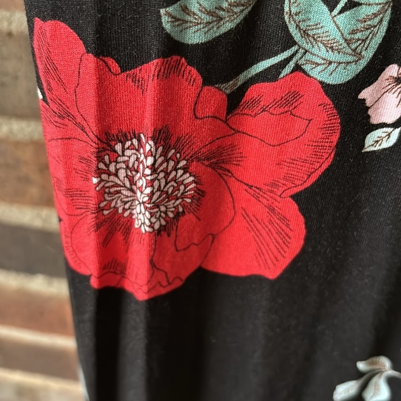 Womens A.n.a Maxi Skirt Black floral, Size Medium - Picture 2 of 5